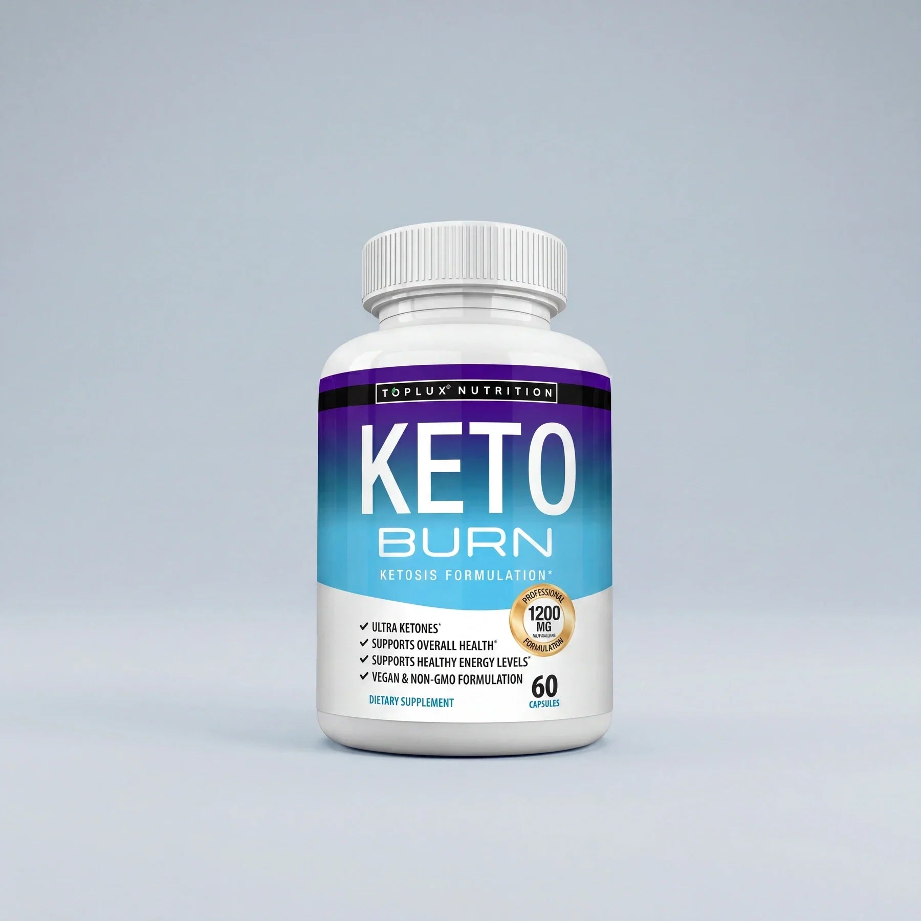 Keto Burn - Daily Energy & Metabolism Support (Vegan, 60 Capsules)